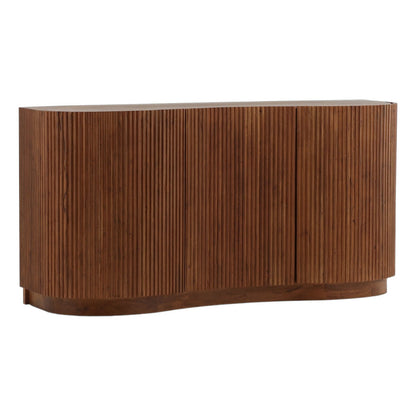 Medium Brown Acacia Wood Sideboard 68 in Wide