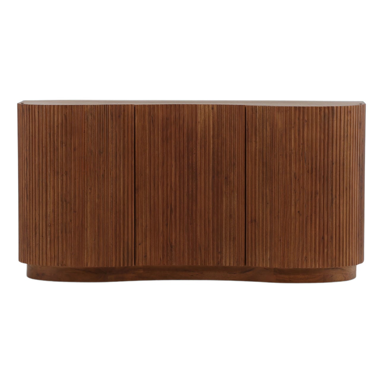 Medium Brown Acacia Wood Sideboard 68 in Wide
