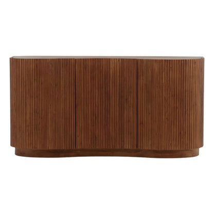 Medium Brown Acacia Wood Sideboard 68 in Wide