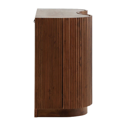 Medium Brown Acacia Wood Sideboard 68 in Wide