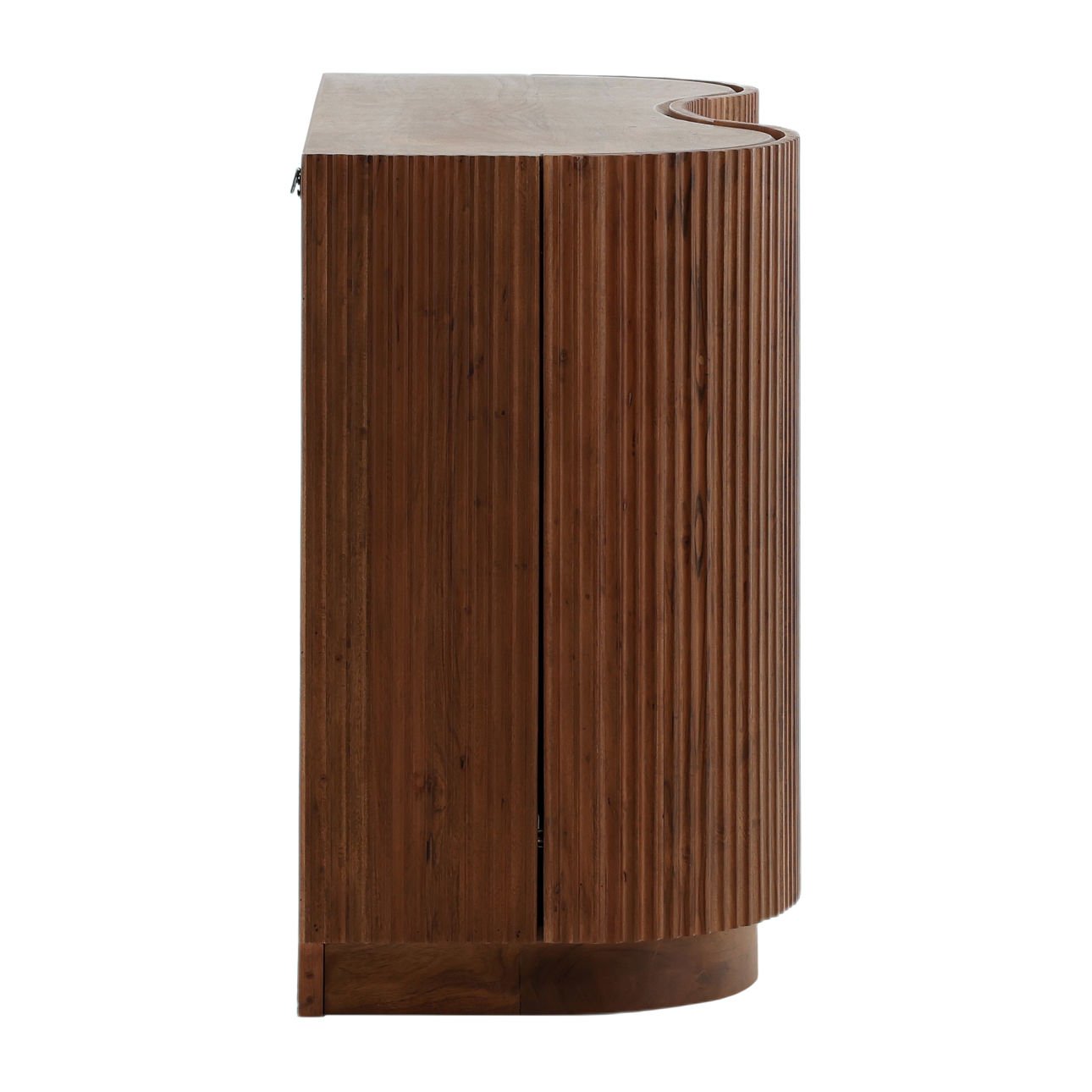 Medium Brown Acacia Wood Sideboard 68 in Wide