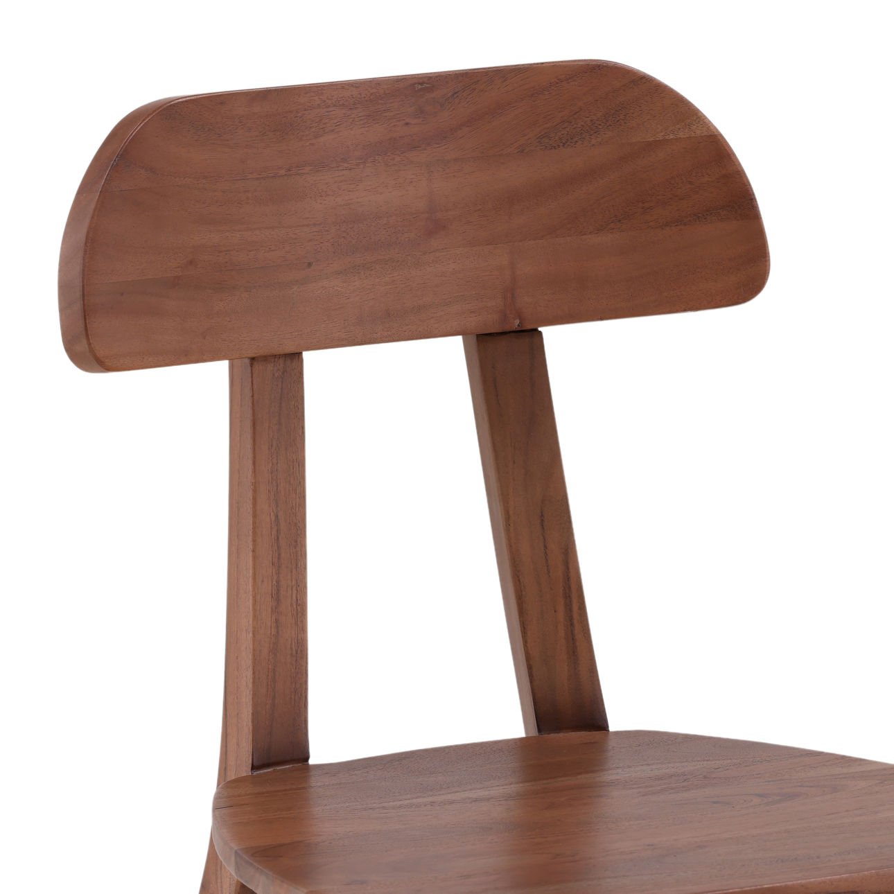 Natural Acacia Wood Chair 17.5 in Wide