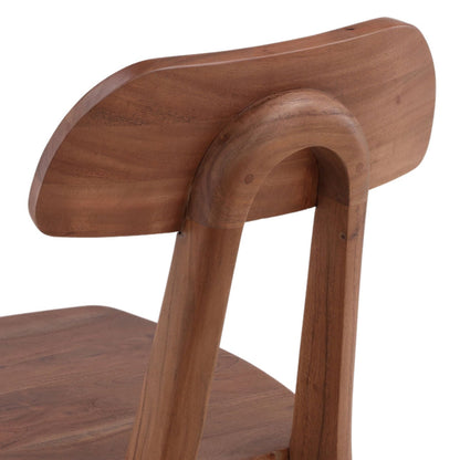 Natural Acacia Wood Chair 17.5 in Wide