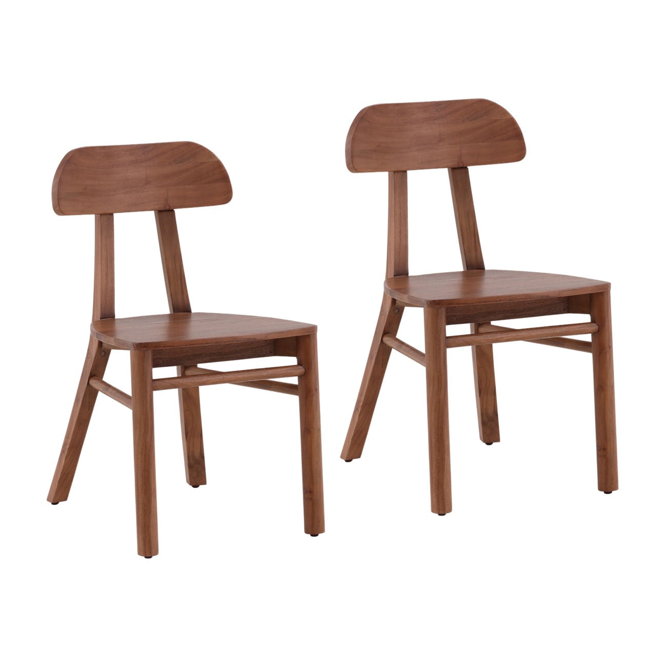 Natural Acacia Wood Chair 17.5 in Wide