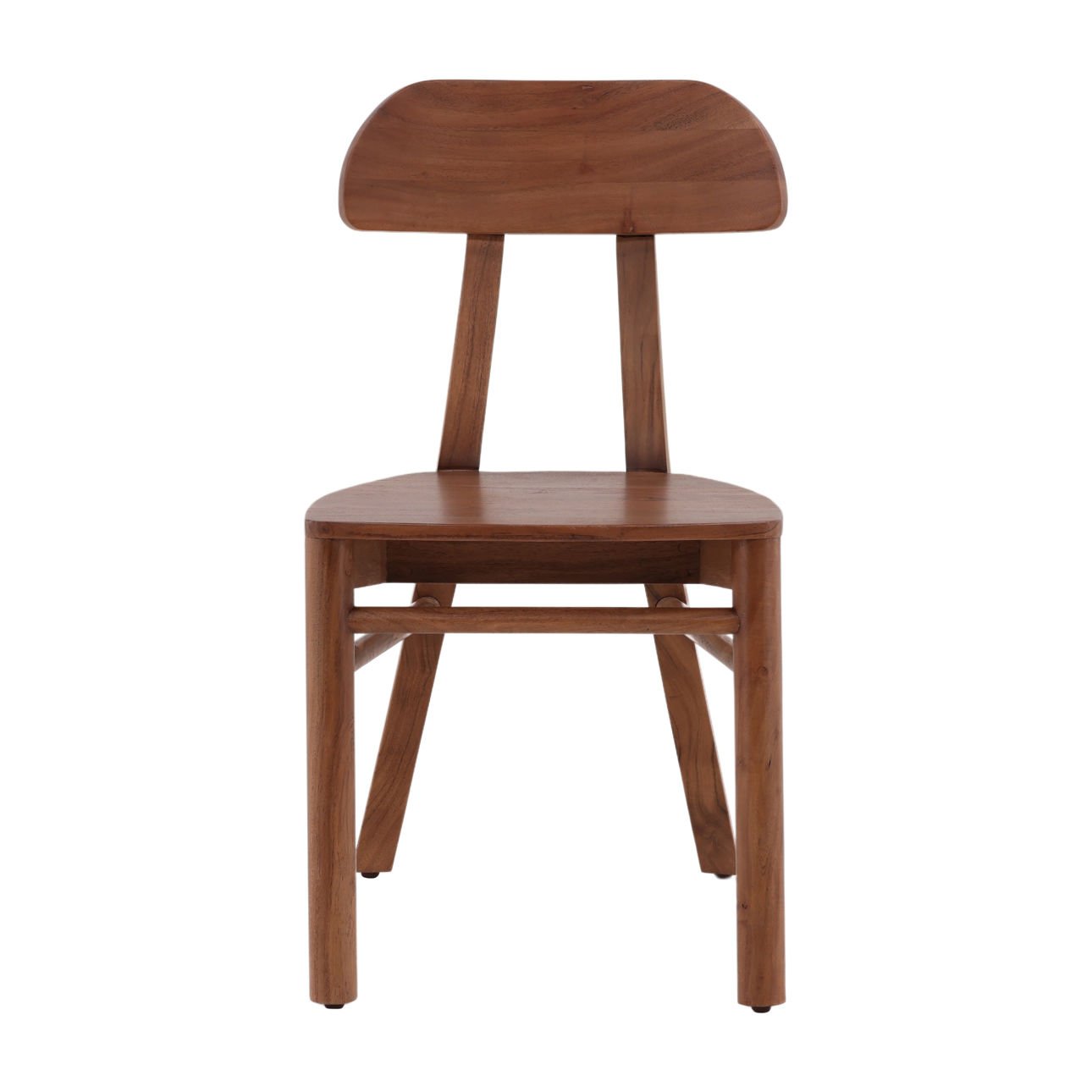 Natural Acacia Wood Chair 17.5 in Wide