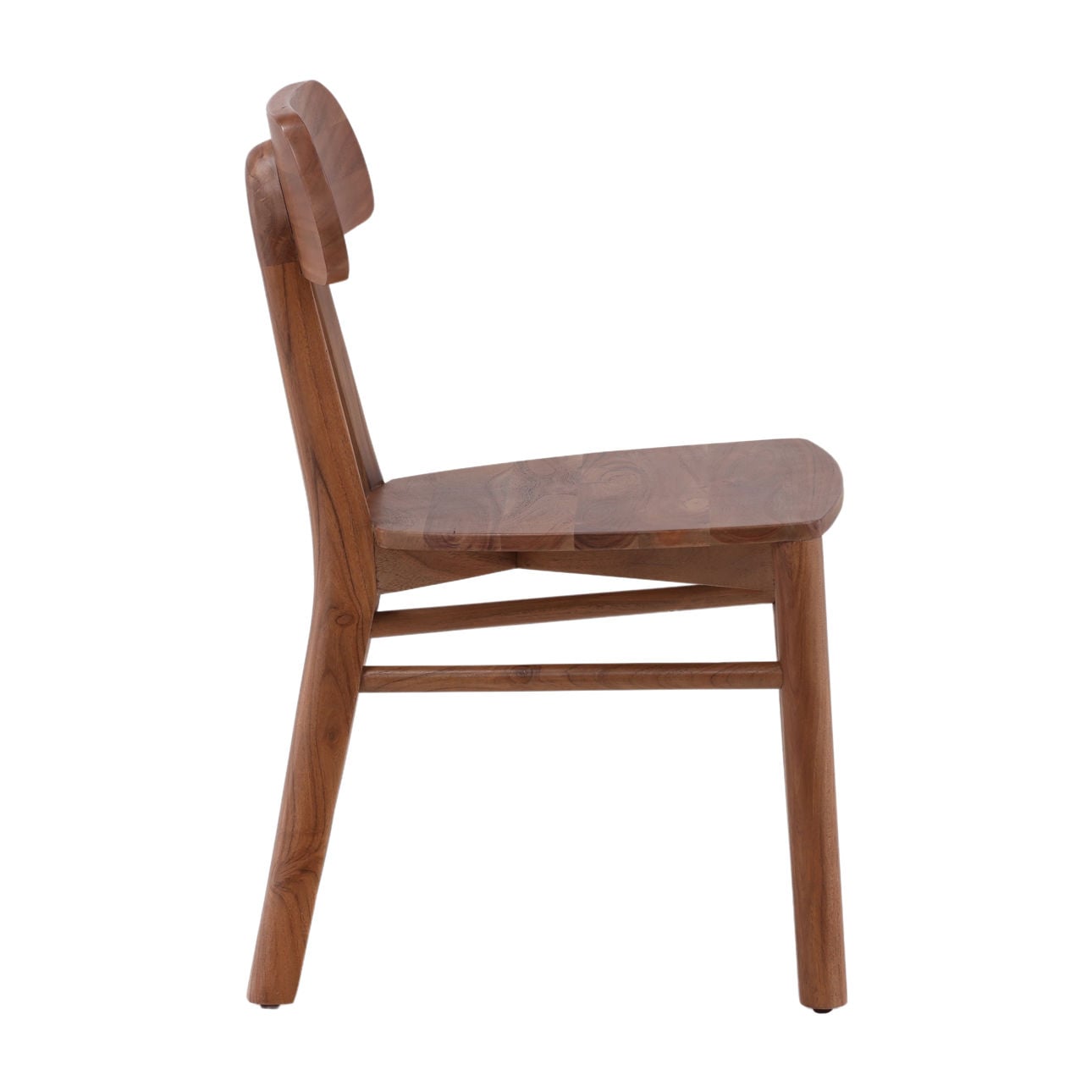 Natural Acacia Wood Chair 17.5 in Wide