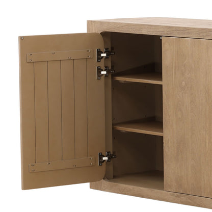 Weathered Natural Acacia Wood Sideboard 106 in Wide