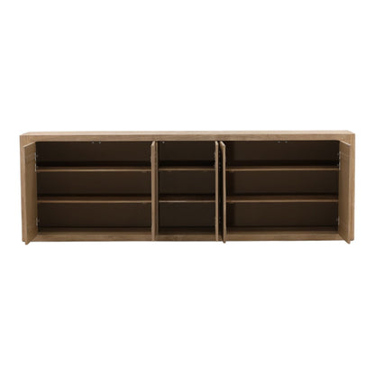 Weathered Natural Acacia Wood Sideboard 106 in Wide
