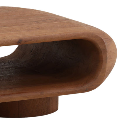 Brown Acacia Wood Table 58 in Wide