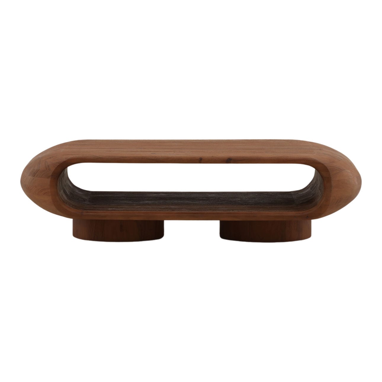 Brown Acacia Wood Table 58 in Wide
