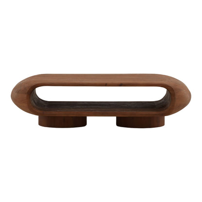 Brown Acacia Wood Table 58 in Wide