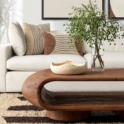 Brown Acacia Wood Table 58 in Wide
