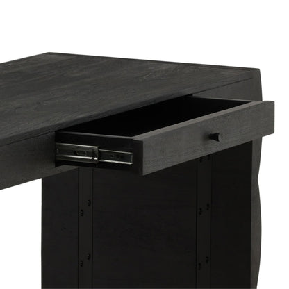 Black Acacia Wood Desk 51.5 in Wide