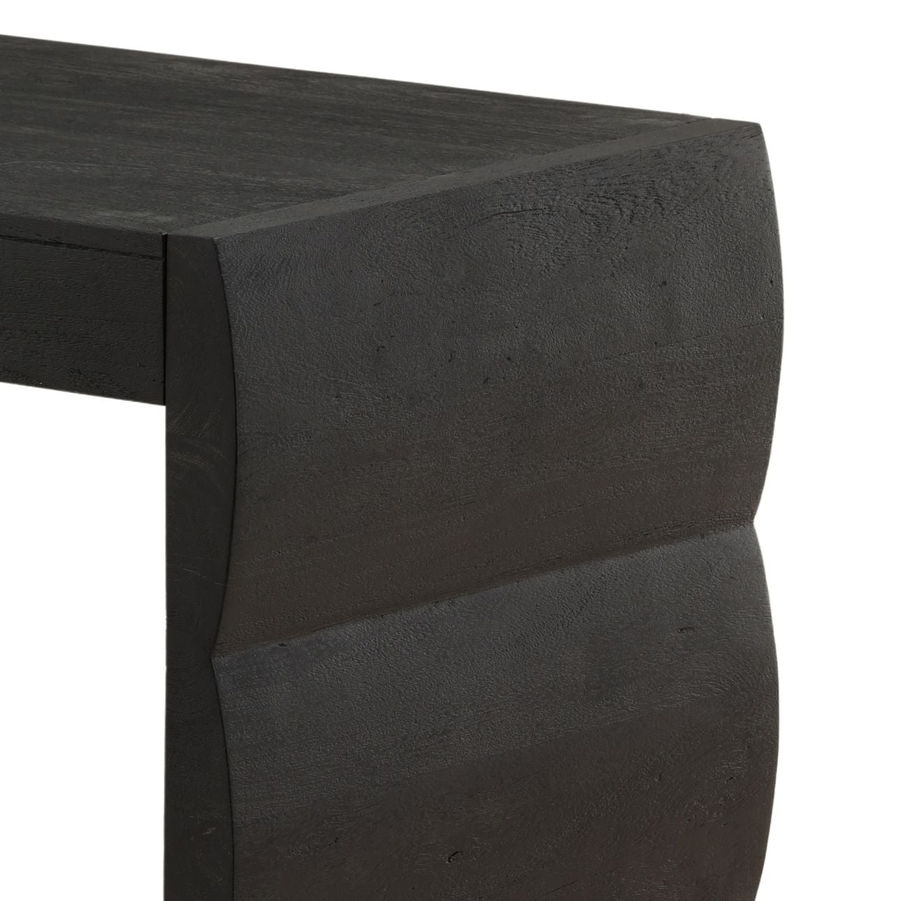 Black Acacia Wood Desk 51.5 in Wide