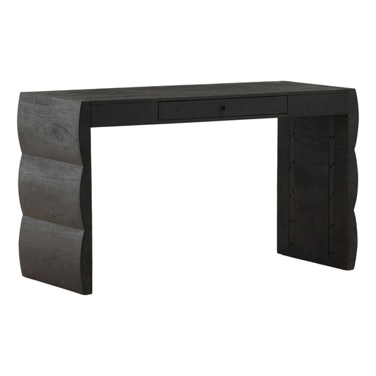 Black Acacia Wood Desk 51.5 in Wide