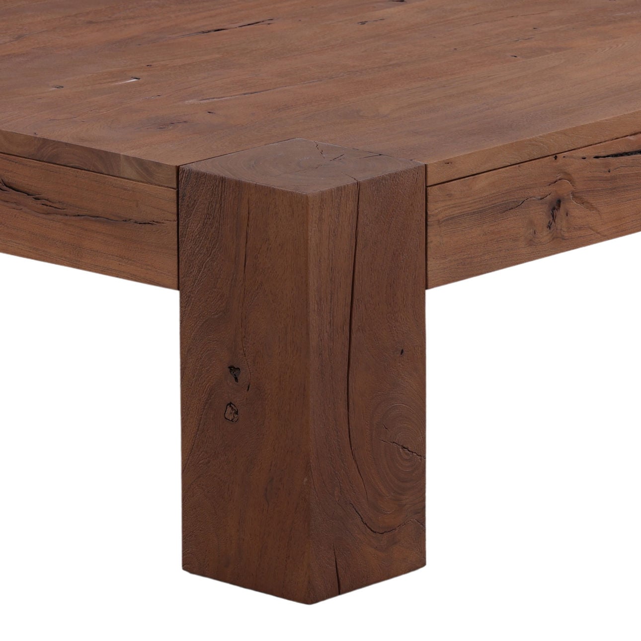 Brown Acacia Wood Table 47.5 in Wide