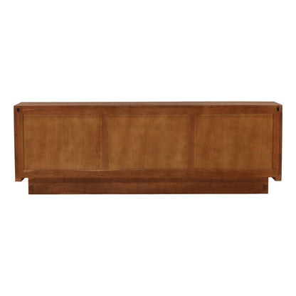 Curated Acacia Wood and Aluminum Cabinet