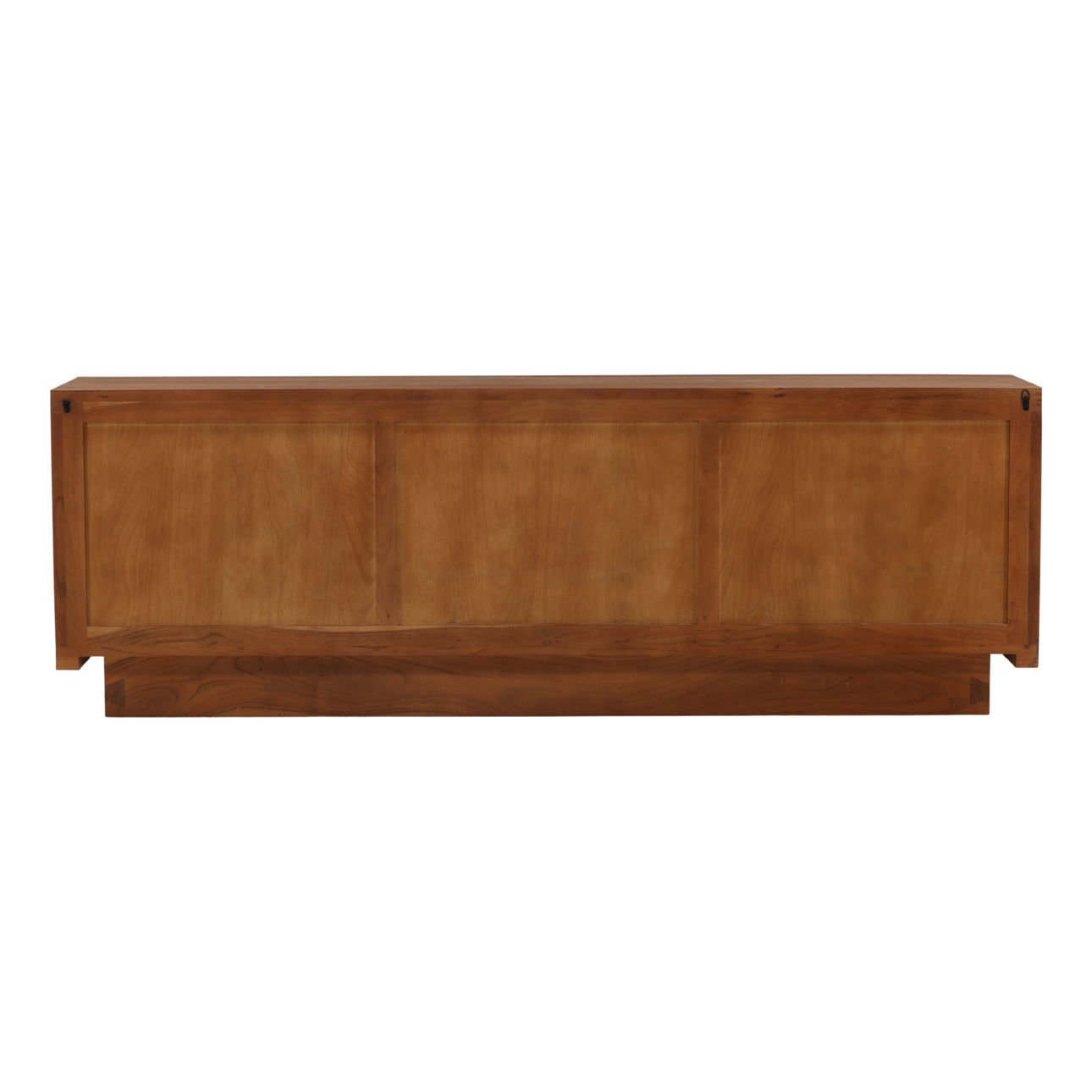 Brown Acacia Wood and Aluminum Sideboard 98 in Wide