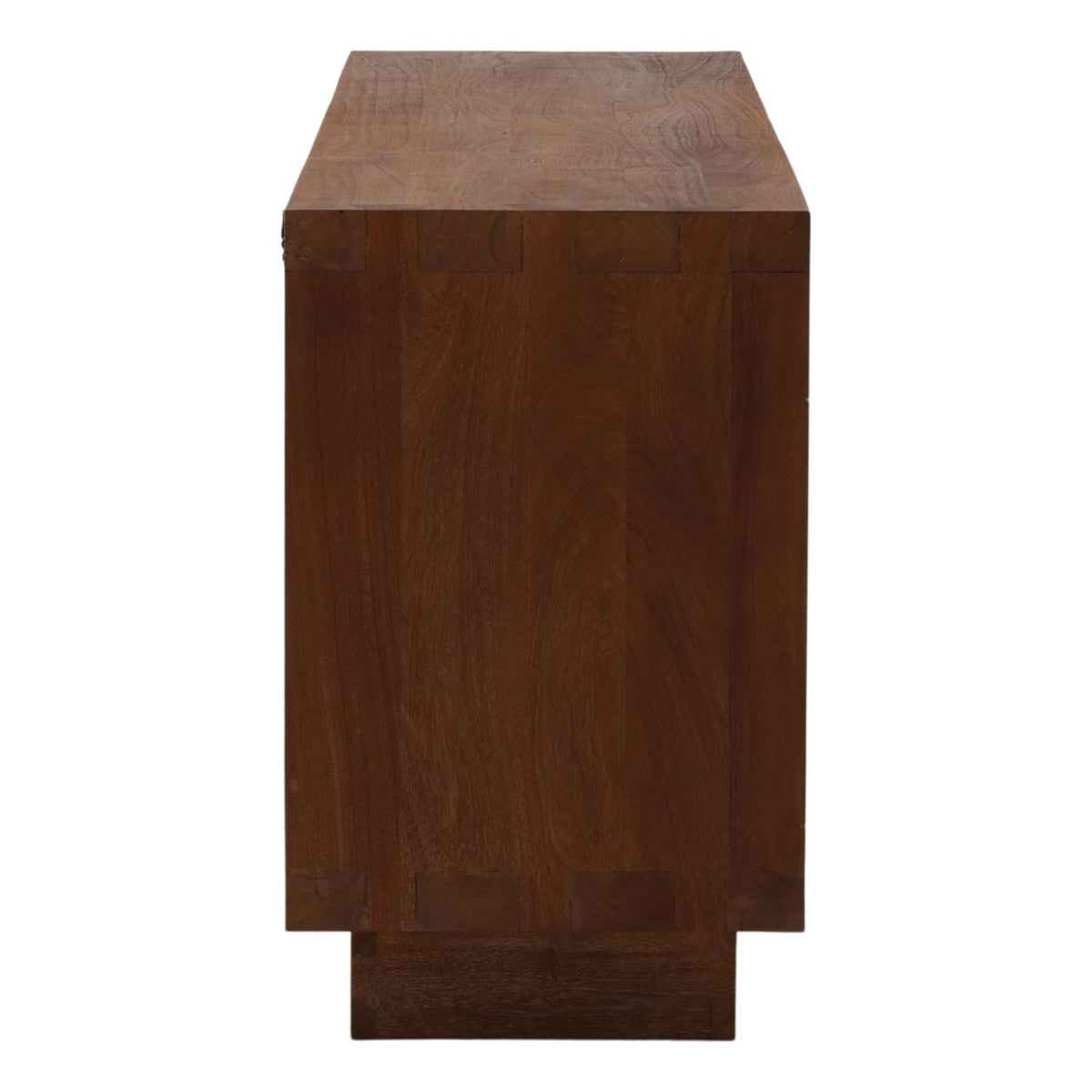 Curated Acacia Wood and Aluminum Cabinet