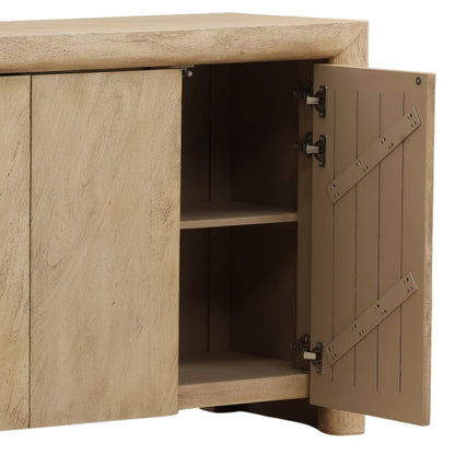 Light Natural Acacia Wood Sideboard 93 in Wide
