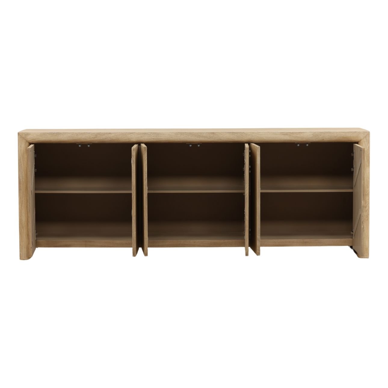 Light Natural Acacia Wood Sideboard 93 in Wide