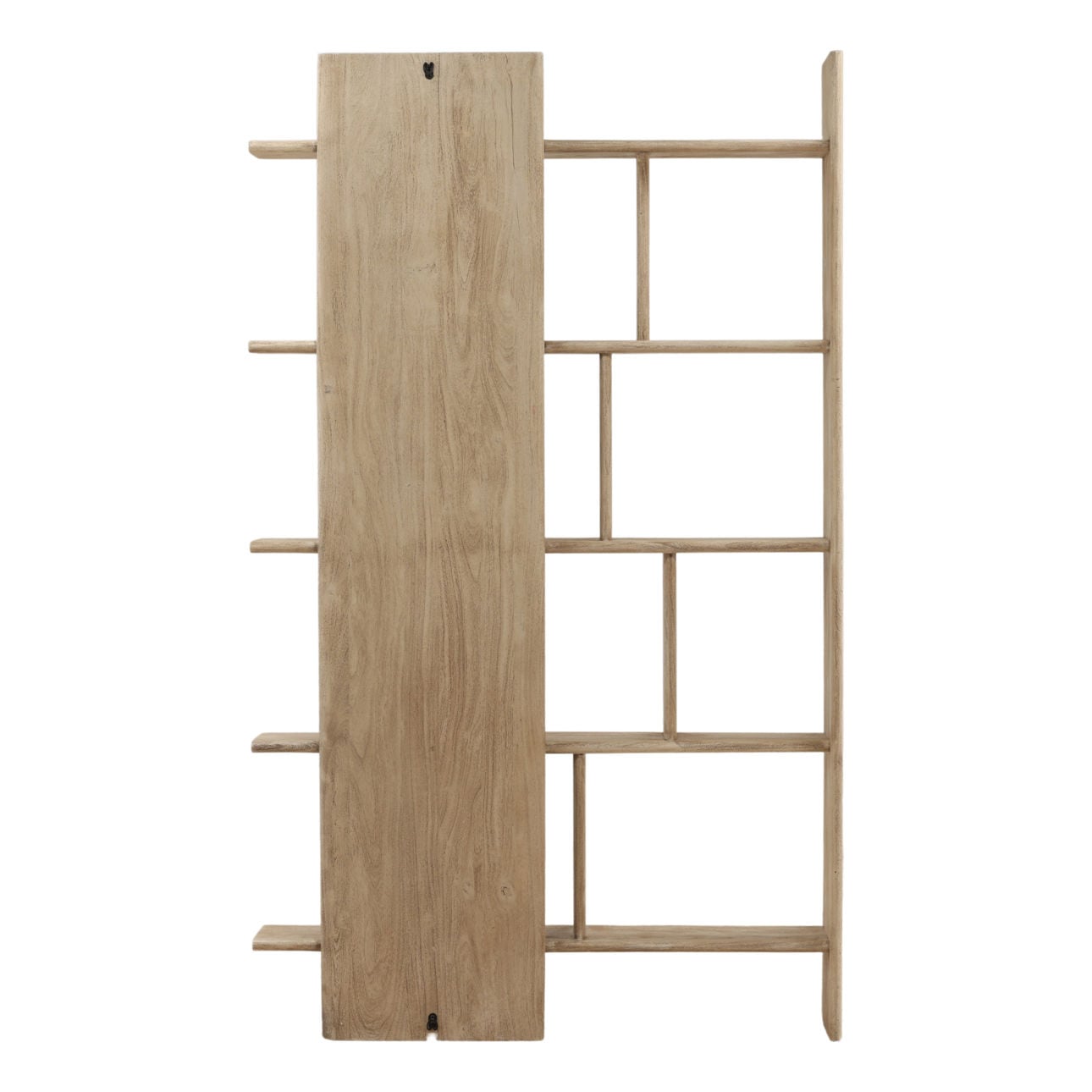 Light Natural Acacia Wood Bookcase 47 in Wide