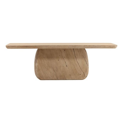 Light Weathered Natural Acacia Wood Table 90 in Wide