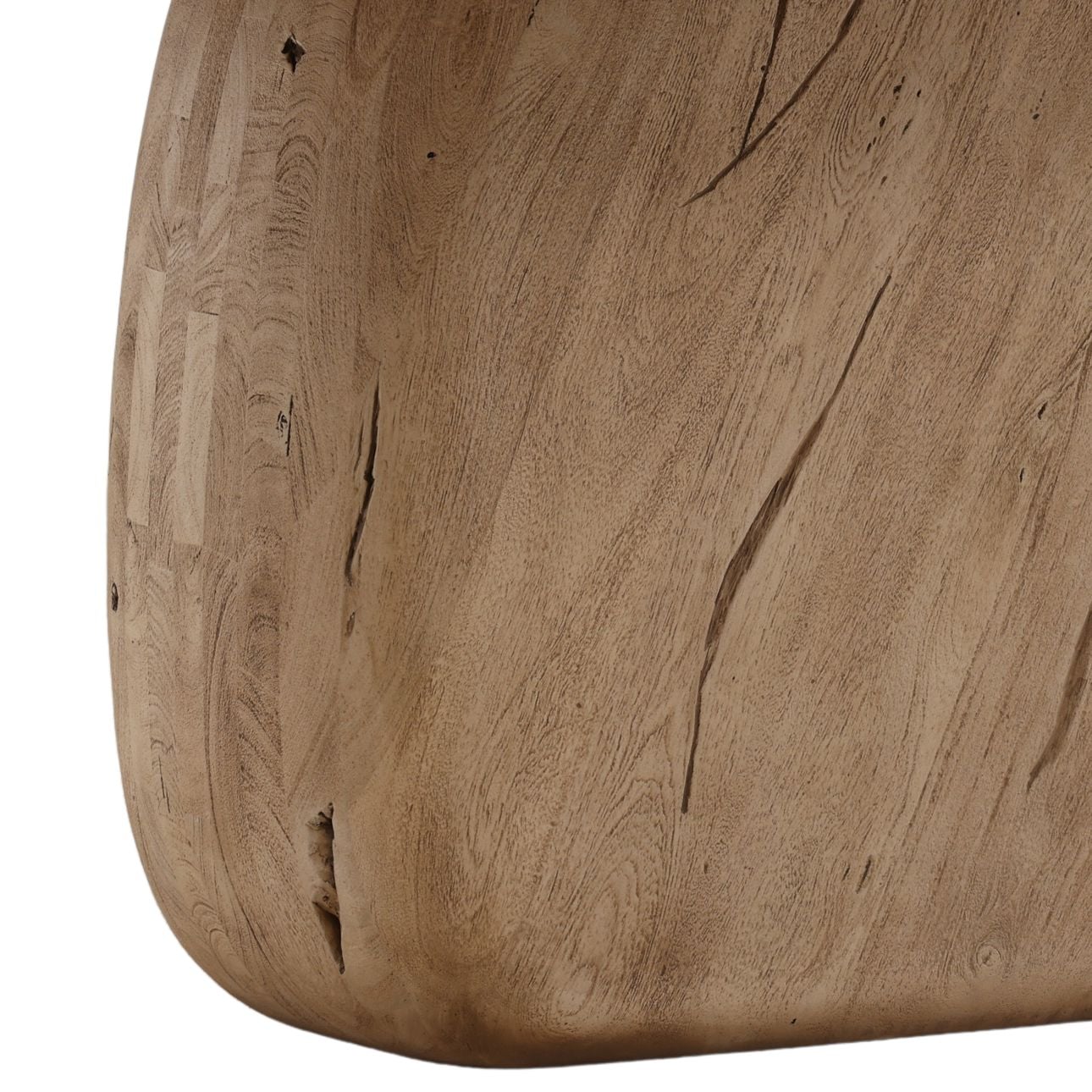Light Weathered Natural Acacia Wood Table 90 in Wide