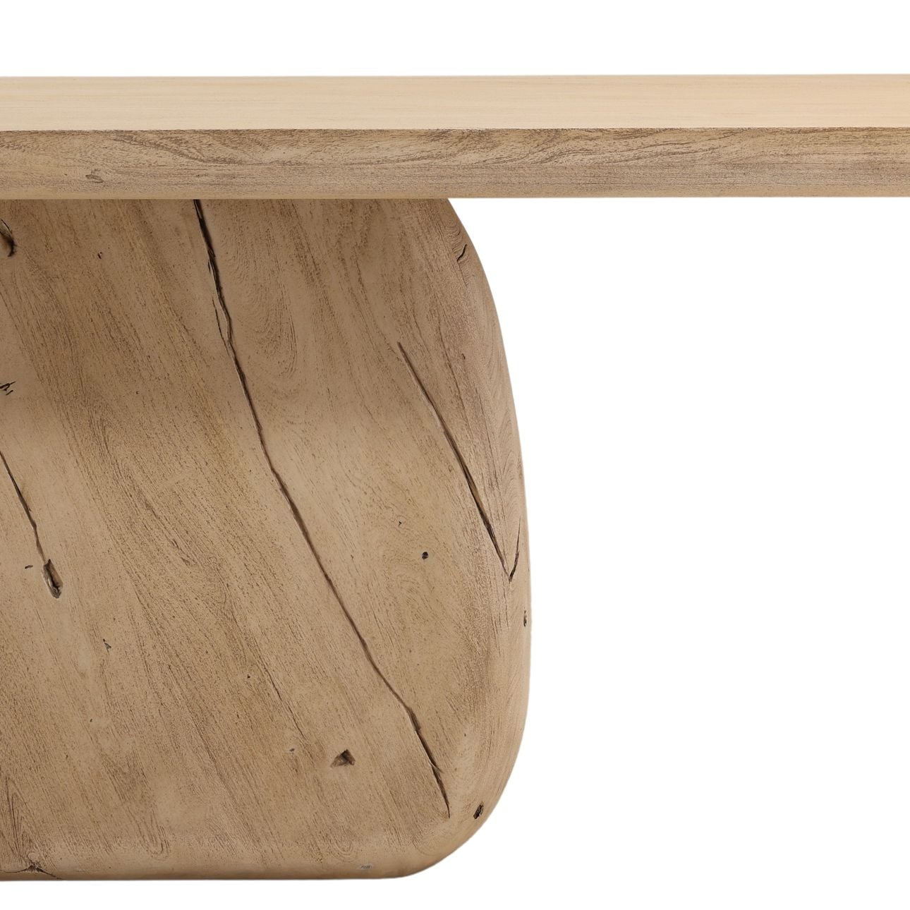 Light Weathered Natural Acacia Wood Table 90 in Wide