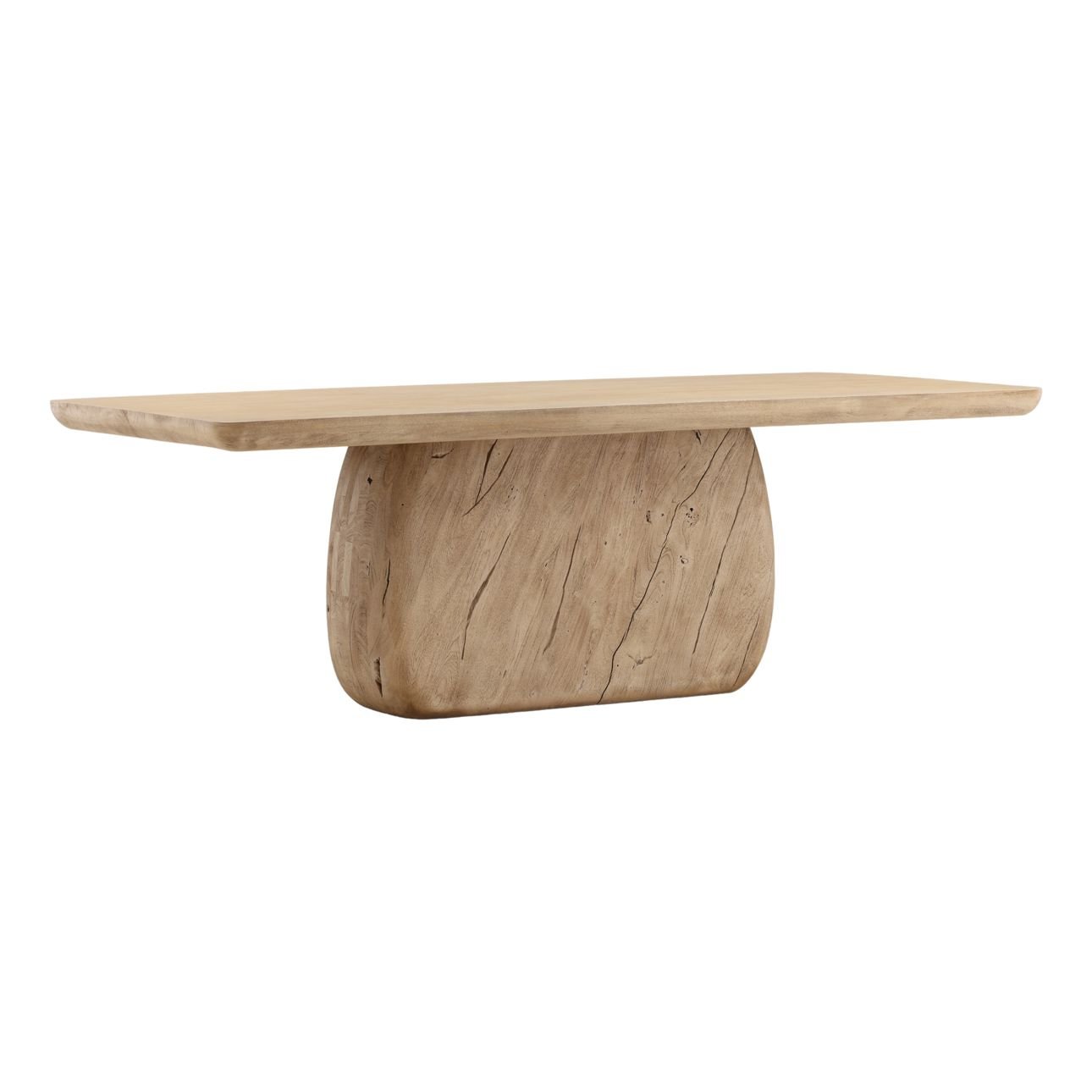 Light Weathered Natural Acacia Wood Table 90 in Wide