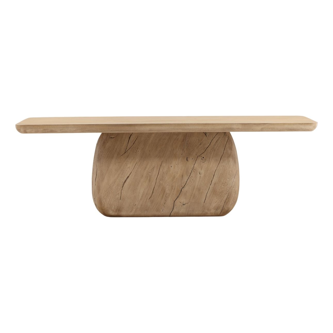 Light Weathered Natural Acacia Wood Table 90 in Wide