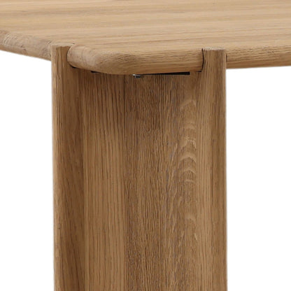 Light Natural Oak Wood Table 84 in Wide