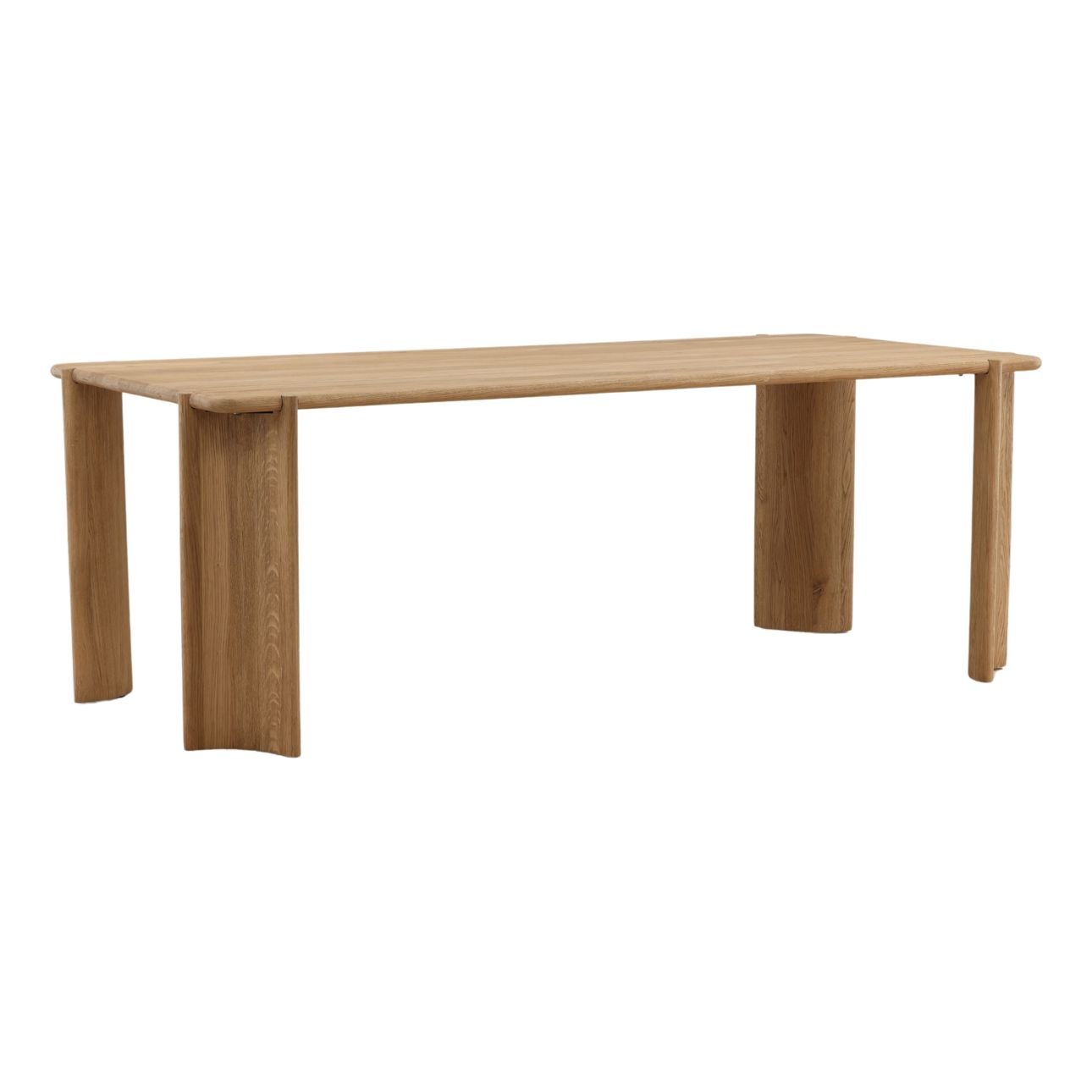 Light Natural Oak Wood Table 84 in Wide