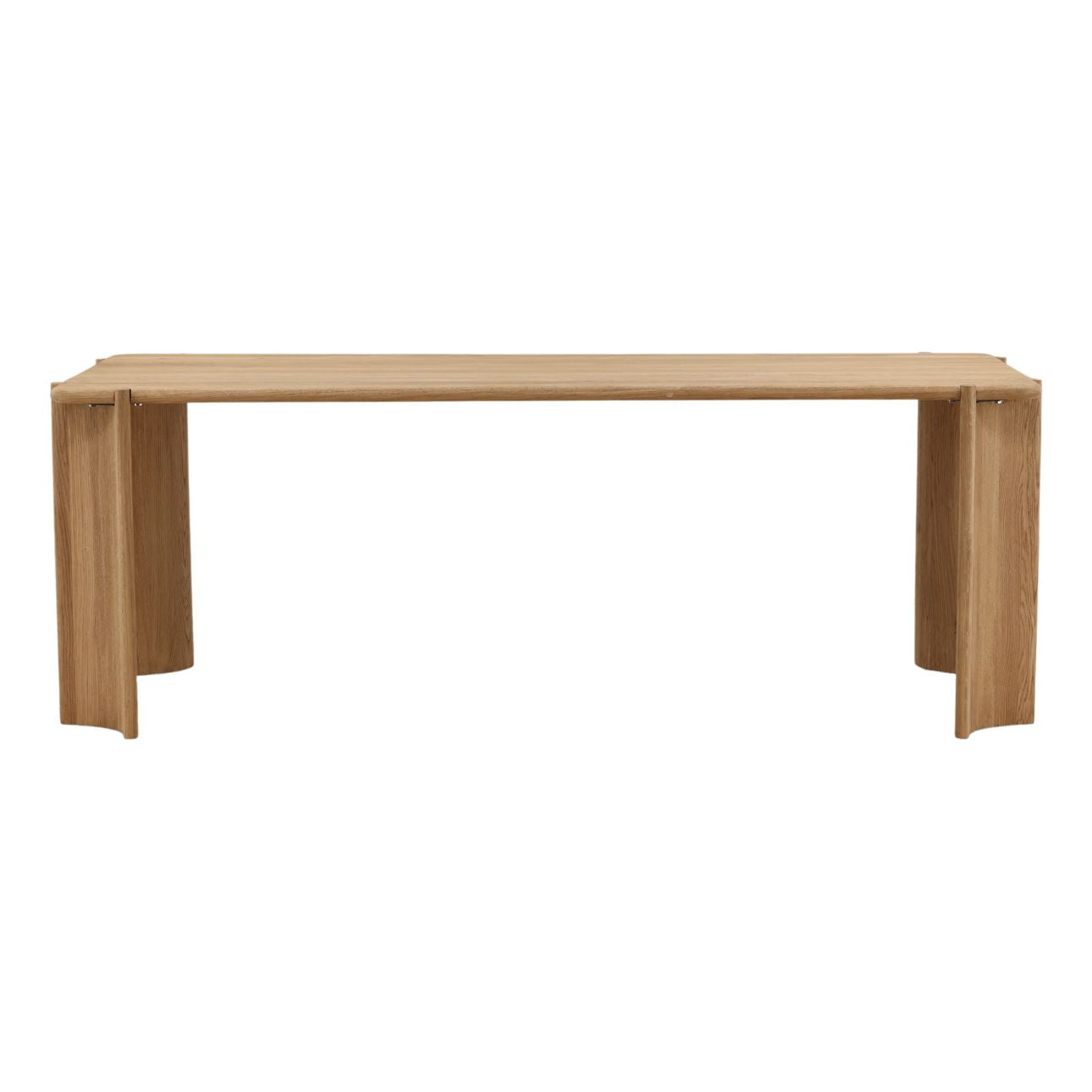 Light Natural Oak Wood Table 84 in Wide