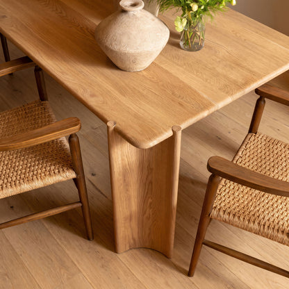 Crafted Oak Wood Dining Table