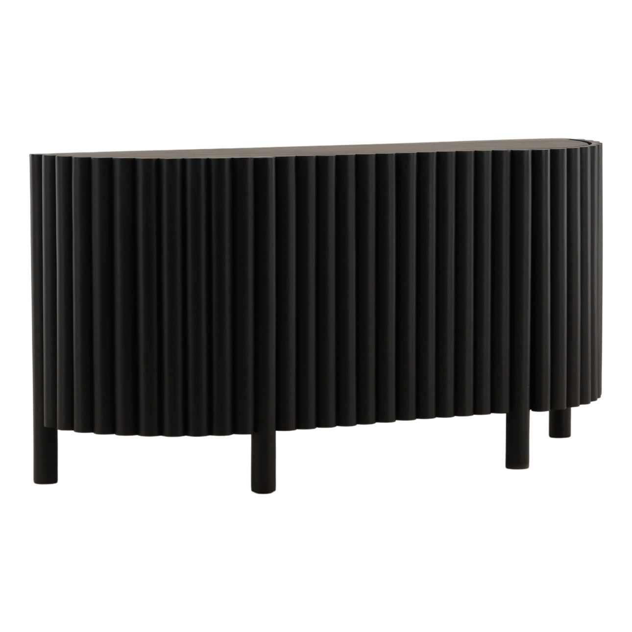 Black Acacia Wood Sideboard 67 in Wide