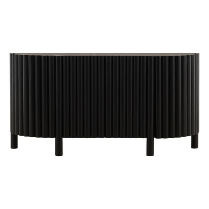 Black Acacia Wood Sideboard 67 in Wide