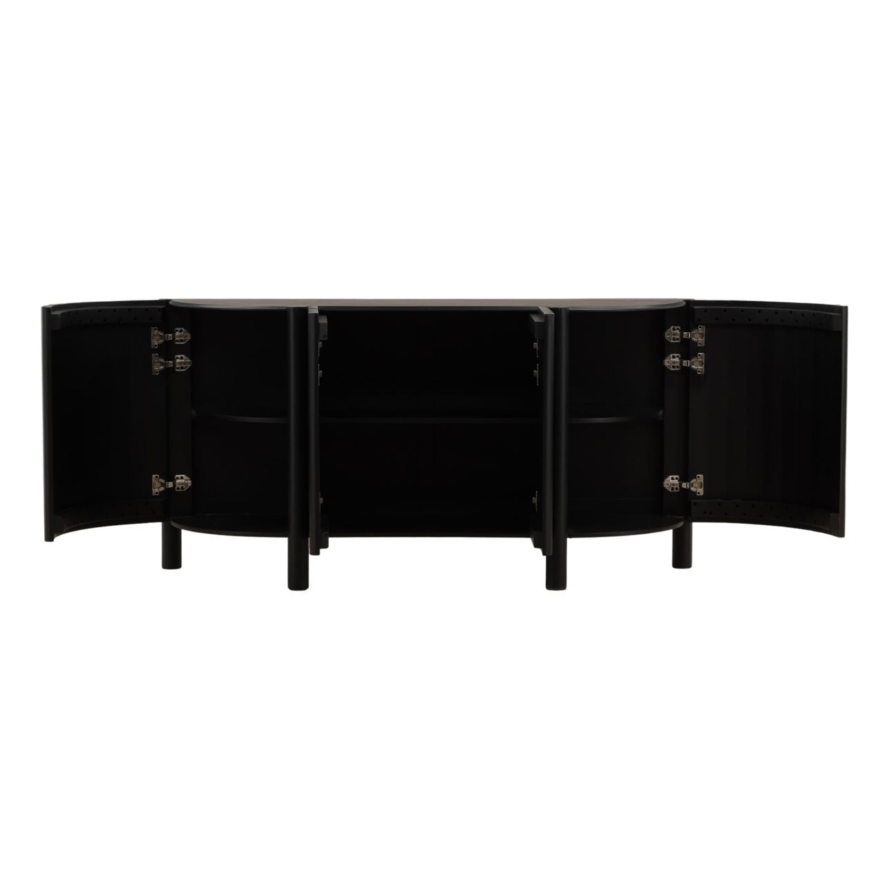 Black Acacia Wood Sideboard 67 in Wide