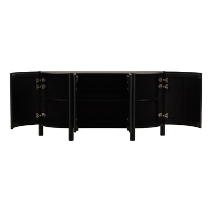 Black Acacia Wood Sideboard 67 in Wide