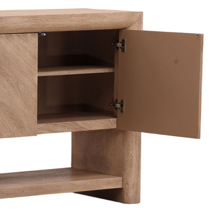 Modern Acacia Veneer Cabinet