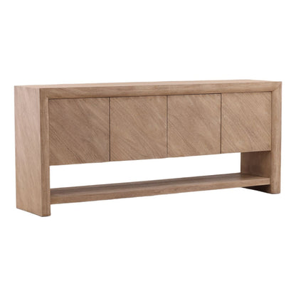 Modern Acacia Veneer Cabinet