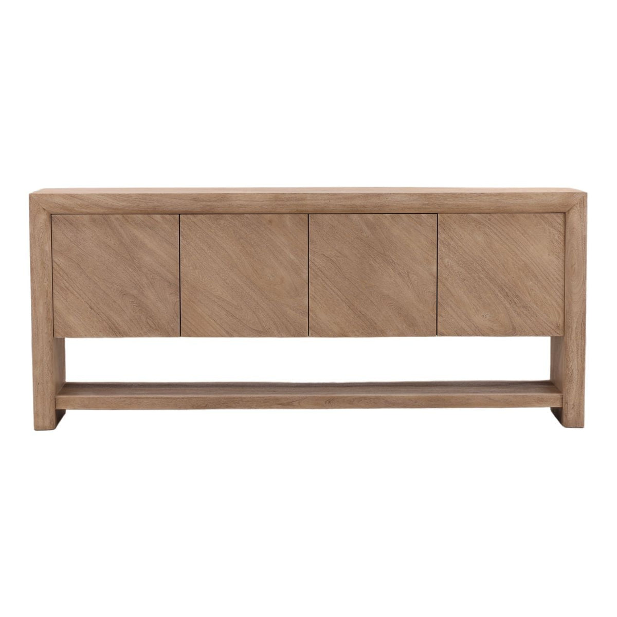 Modern Acacia Veneer Cabinet