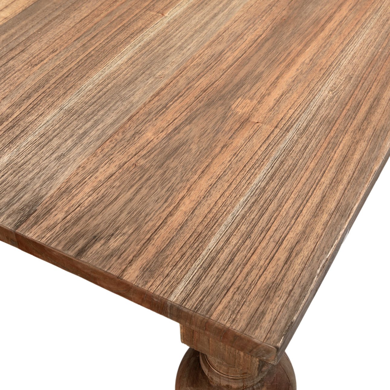Antique Wood Finish Reclaimed Mindi Wood Table 86 in Wide