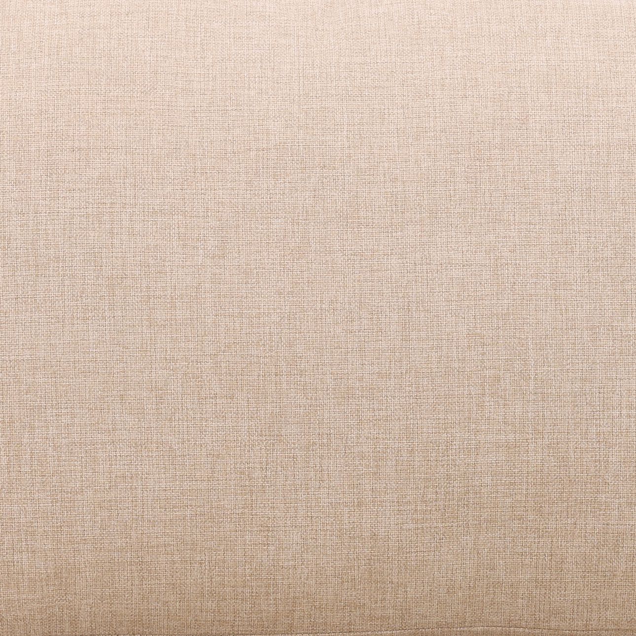 Sand and Natural Outdoor Plain Woven Fabric and Teak Wood Sofa 37 in Wide