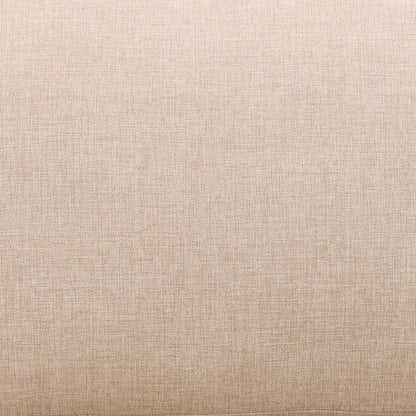 Sand and Natural Outdoor Plain Woven Fabric and Teak Wood Sofa 37 in Wide