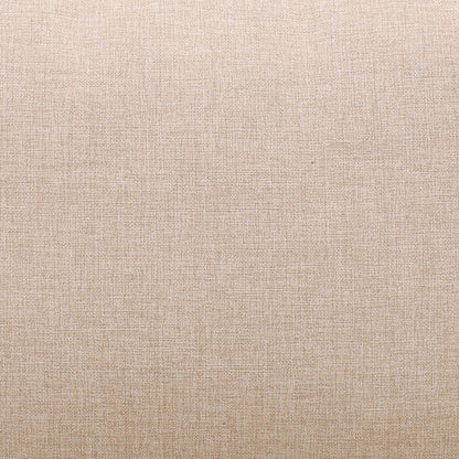 Sand and Natural Outdoor Plain Woven Fabric and Teak Wood Sofa 85 in Wide
