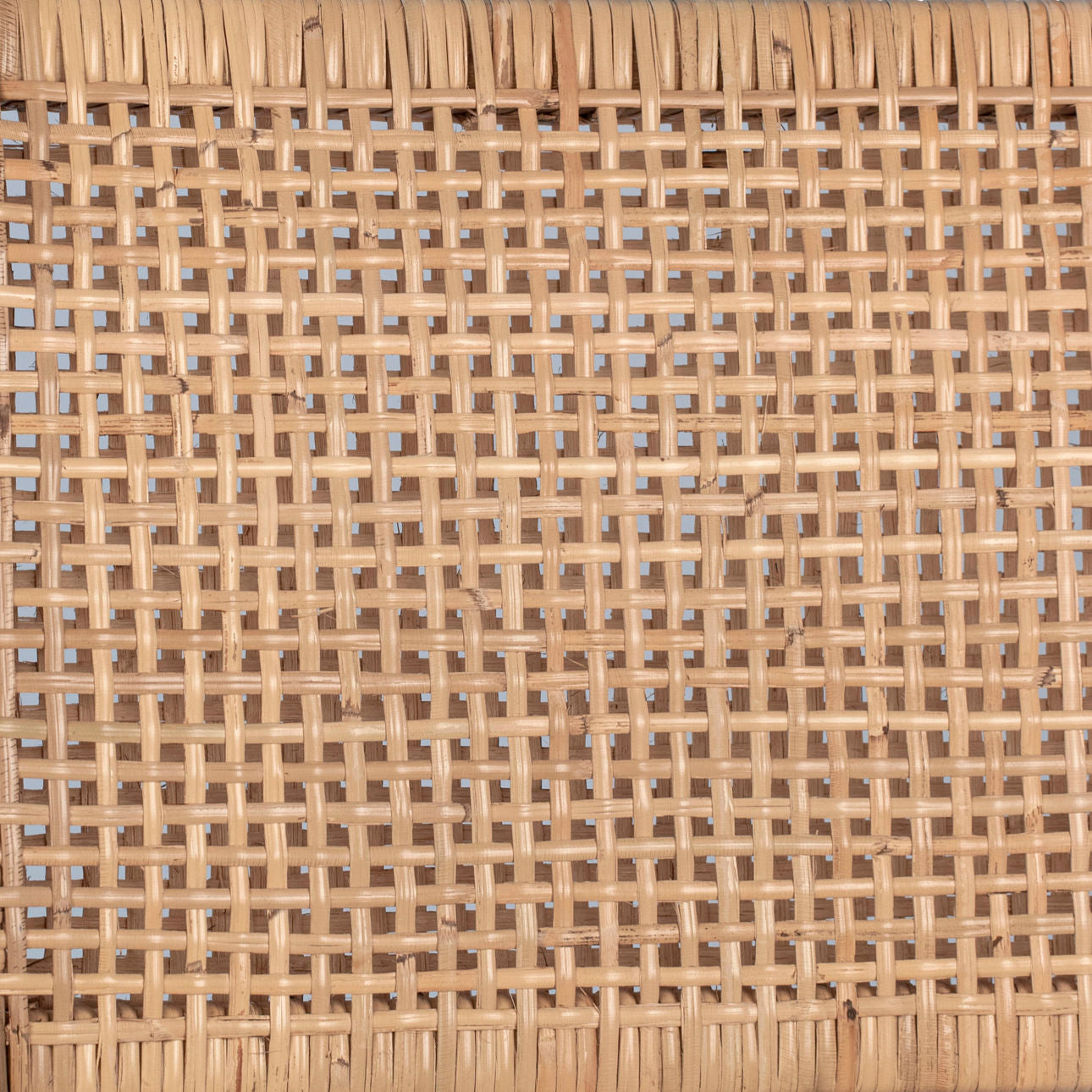 Natural Finish Teak Wood and Rattan Chair 20 in Wide