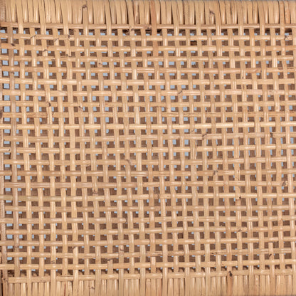 Natural Finish Teak Wood and Rattan Chair 20 in Wide