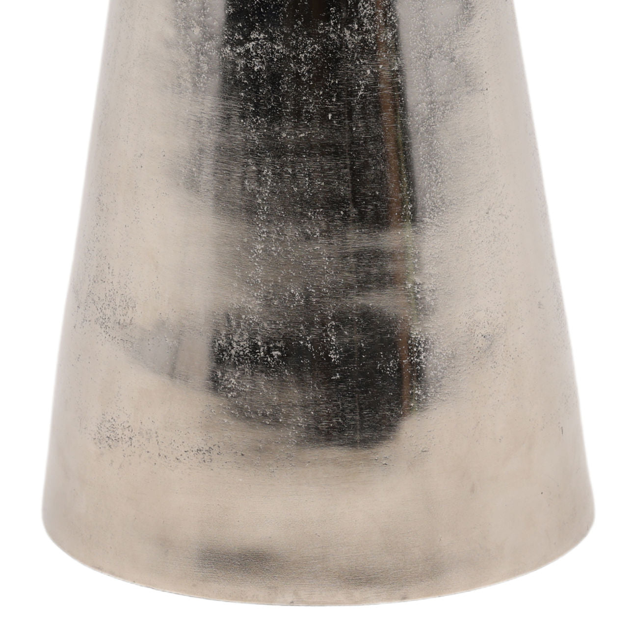 Silver Aluminum and Glass Table 14 in Wide