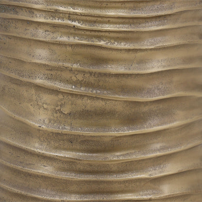 Antique Brass Aluminum Table 12.5 in Wide